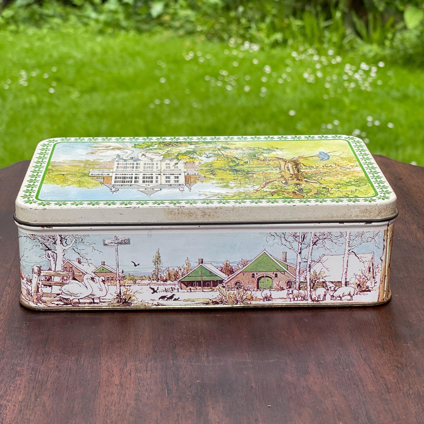 Vintage Verkade koekblik - Bamestra Curiosa