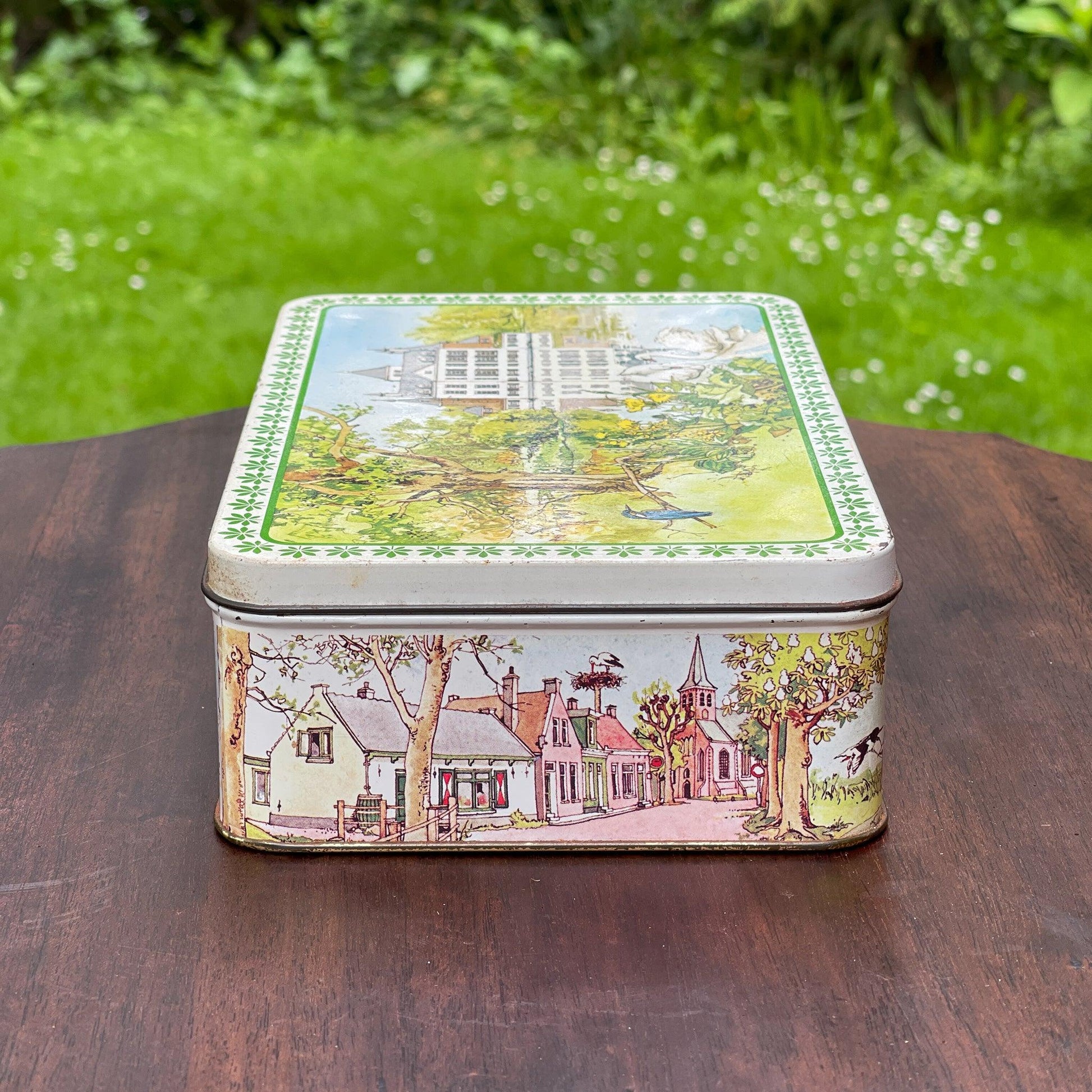 Vintage Verkade koekblik - Bamestra Curiosa