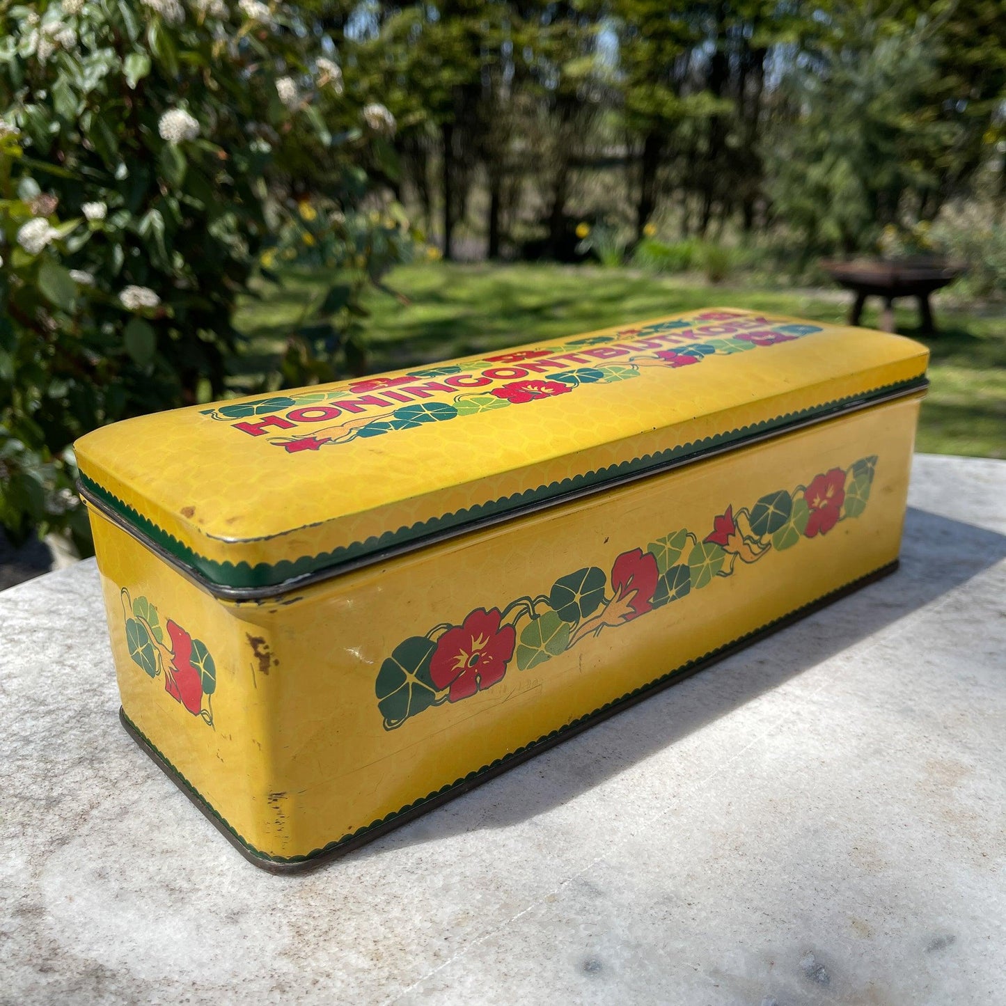 Vintage Verkade ontbijtkoek blik - Bamestra Curiosa