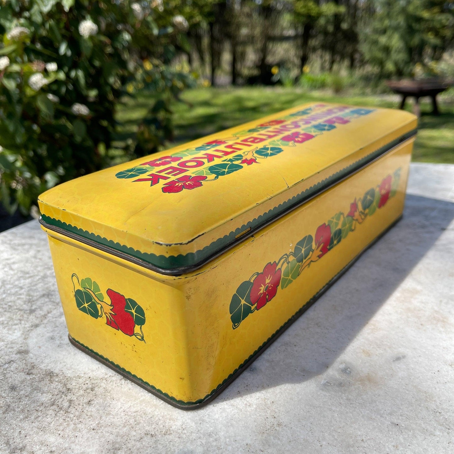 Vintage Verkade ontbijtkoek blik - Bamestra Curiosa