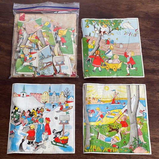 Vintage vier jaargetijden puzzel - The Collectionist