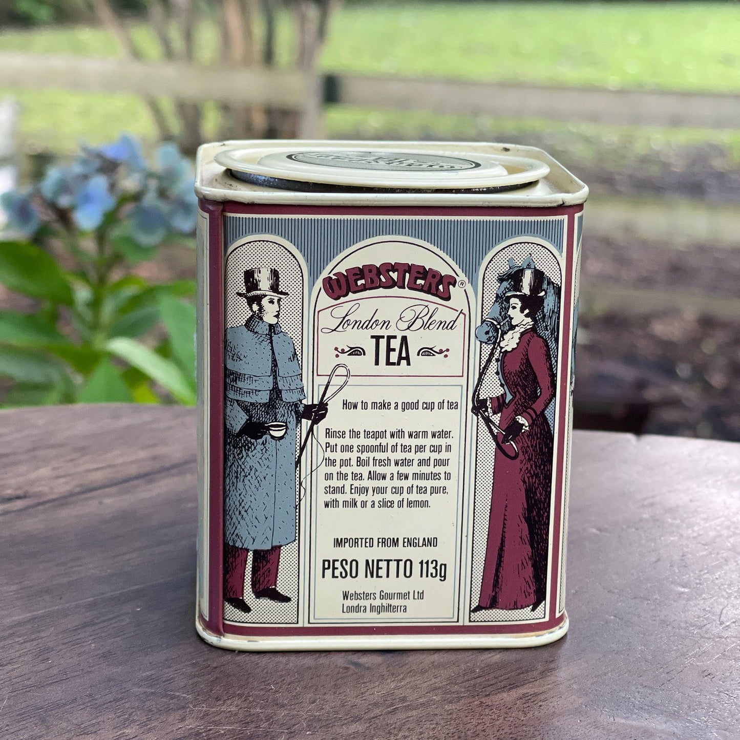 Vintage Websters London blend theeblikje - Bamestra Curiosa