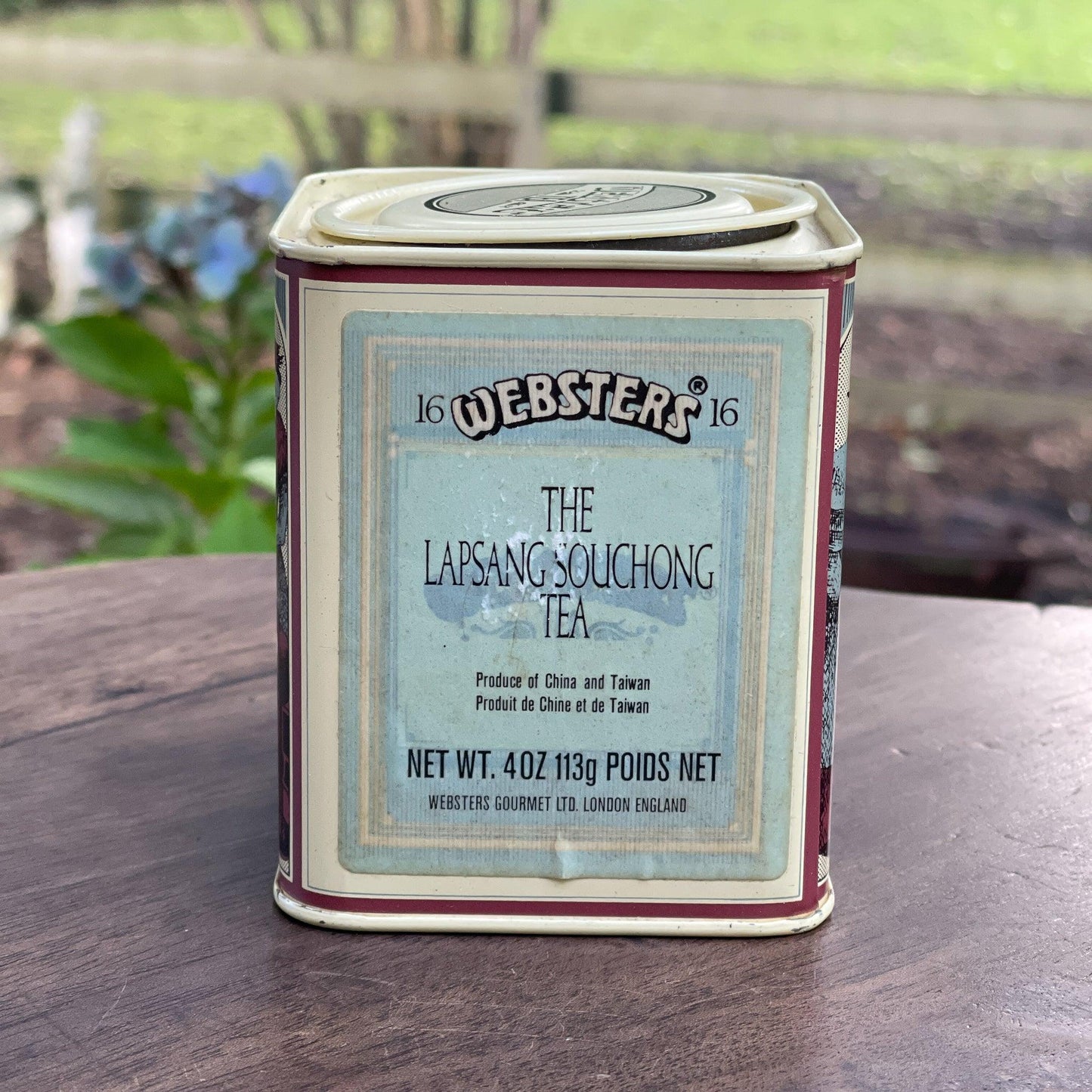 Vintage Websters London blend theeblikje - Bamestra Curiosa