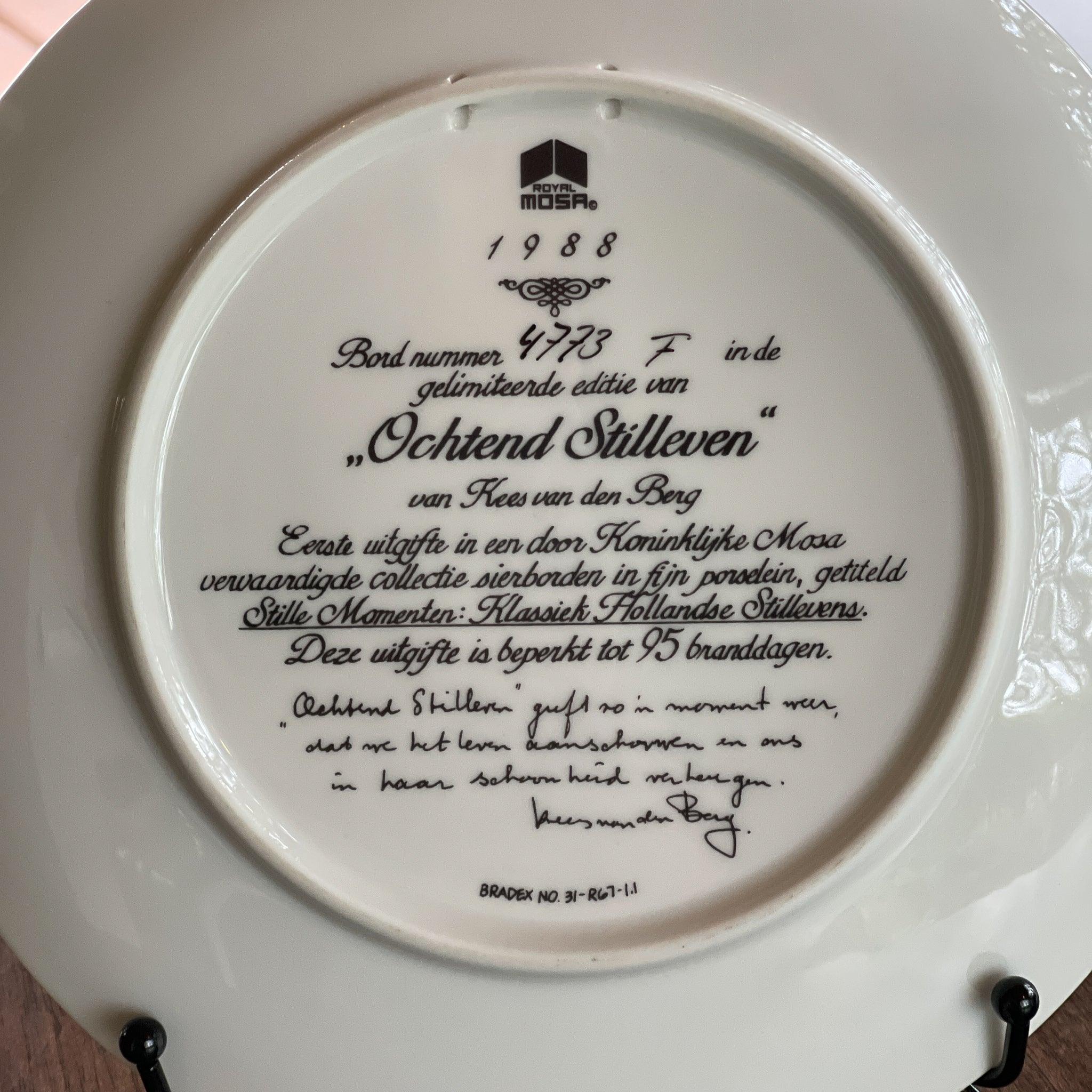 Wandbord "Ochtend Stilleven" Kees van den Berg - The Collectionist