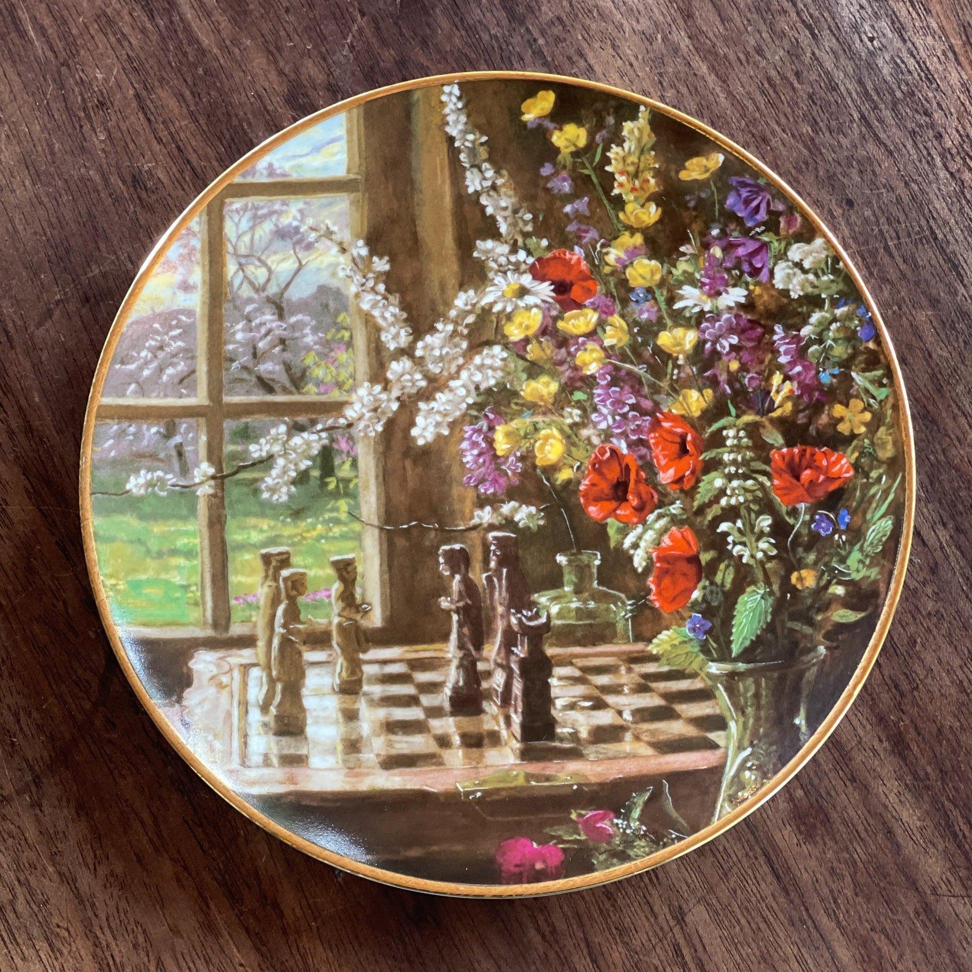 Wandbord "Stilleven met Schaakspel" Kees van den Berg - Bamestra Curiosa