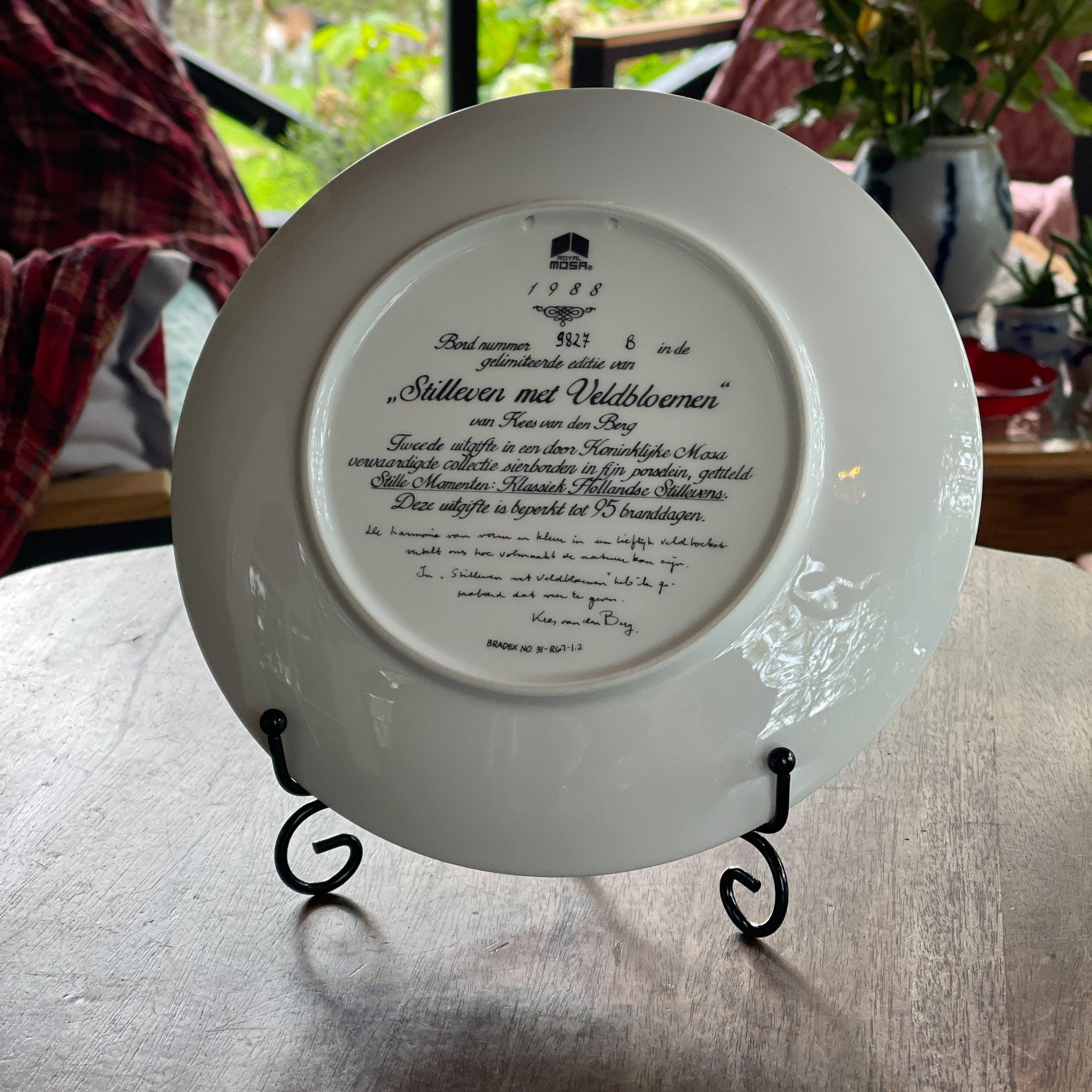 Wandbord "Stilleven met Veldbloemen" Kees van den Berg - The Collectionist