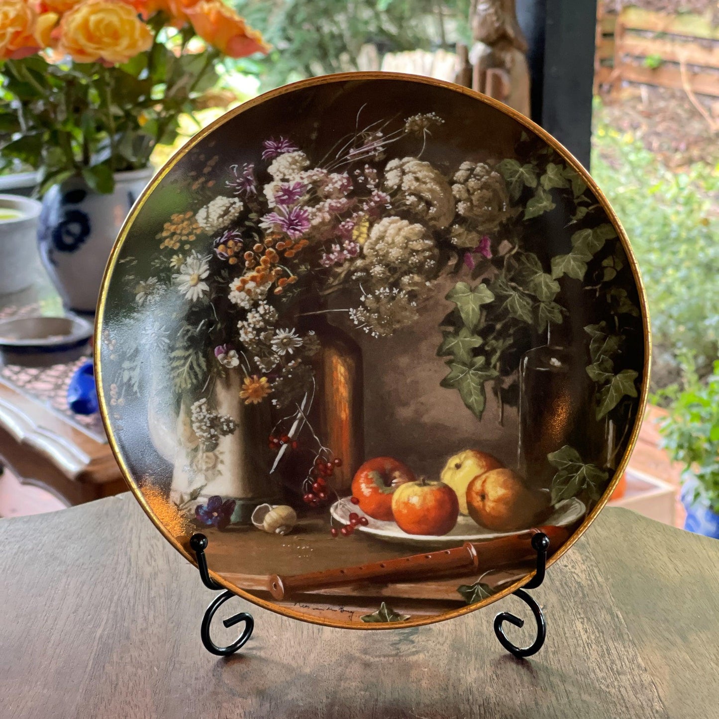 Wandbord "Stilleven met Veldbloemen" Kees van den Berg - Bamestra Curiosa