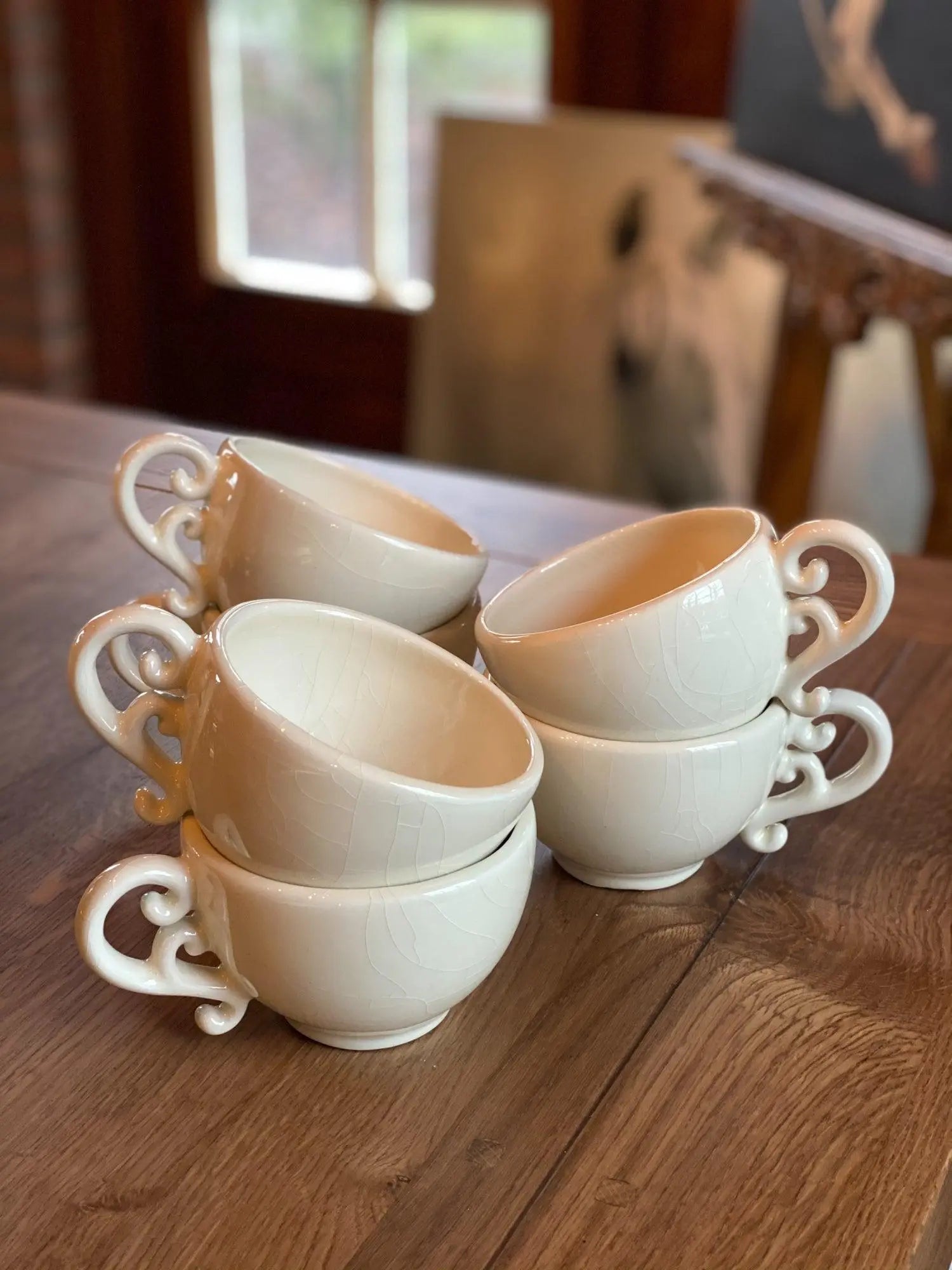 Witte craquelé kopjes - The Collectionist