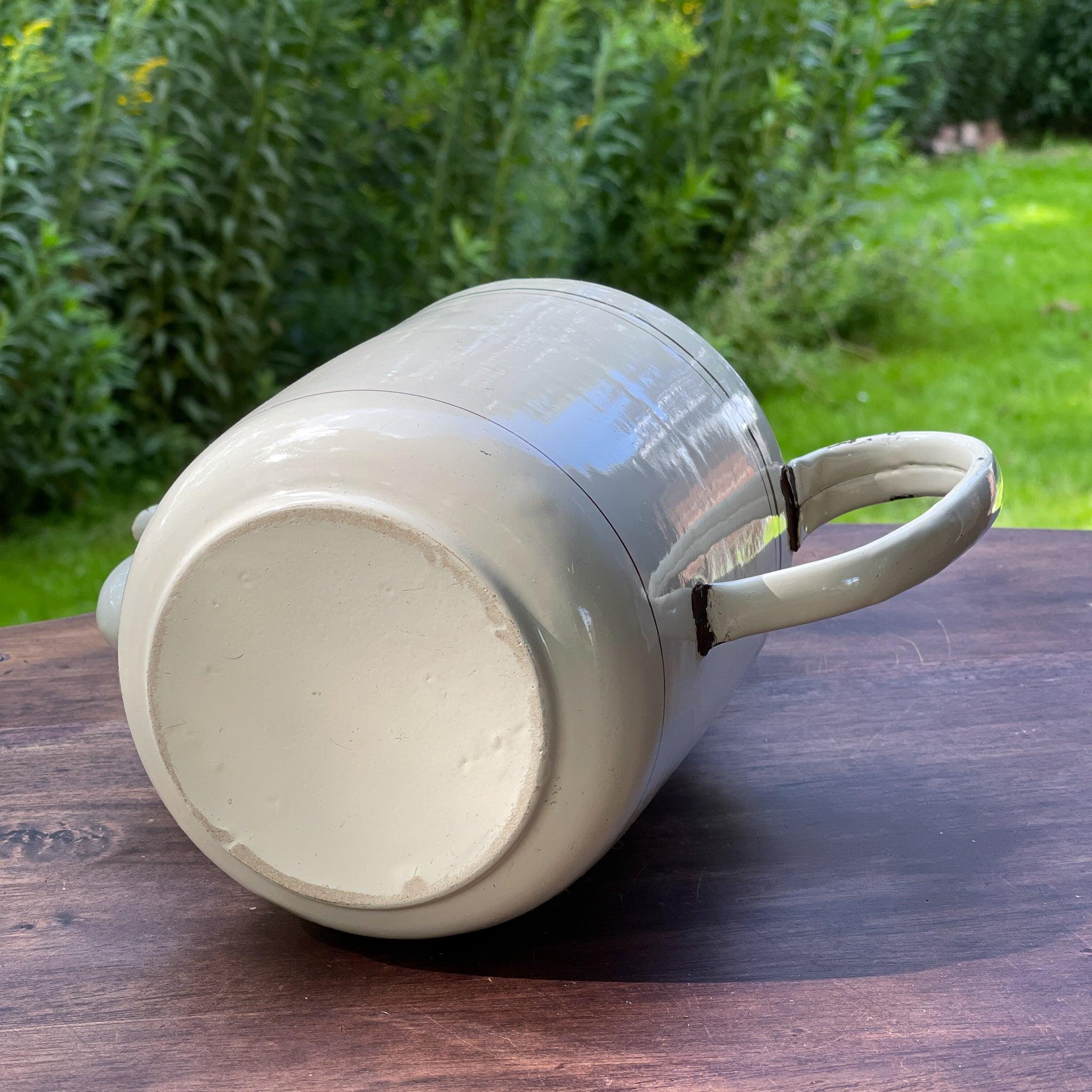 Witte emaille theepot / koffiepot - The Collectionist