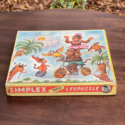 Zeldzame dubbele vintage Simplex jigsaw puzzel van hout - The Collectionist