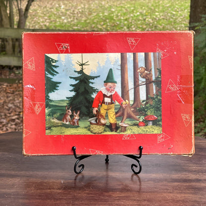 Zeldzamedubbele vintage jigsaw puzzel met kabouters - The Collectionist
