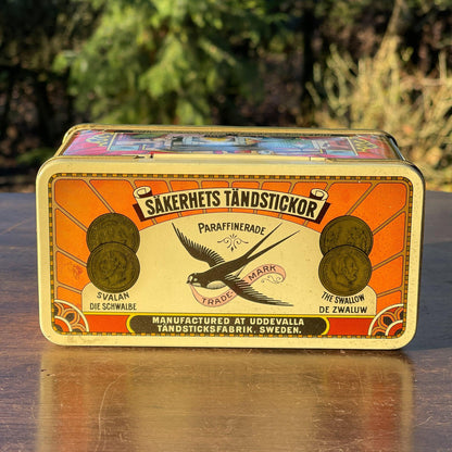 Zwaluw lucifers bewaarblik - Bamestra Curiosa